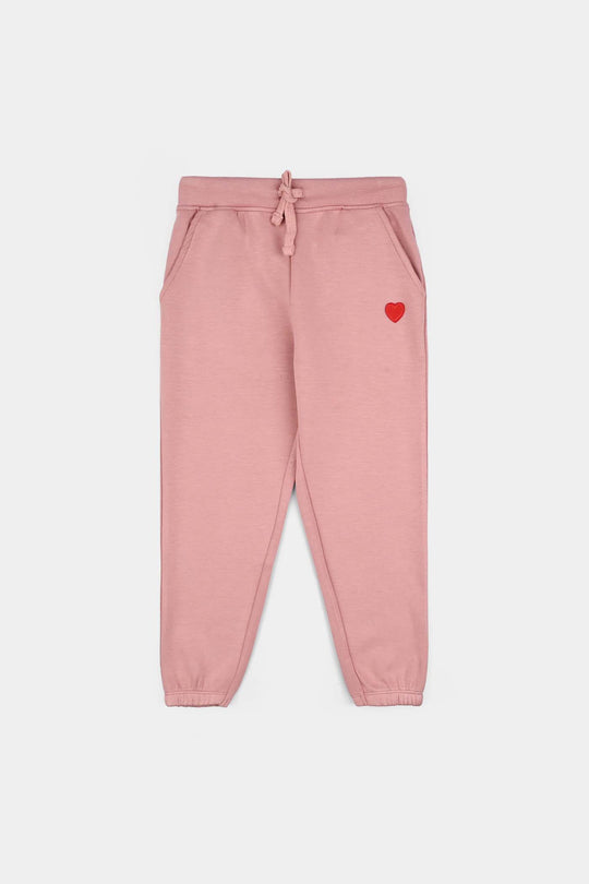Girls Microfiber Interlock Pajama HEARTS-PINK