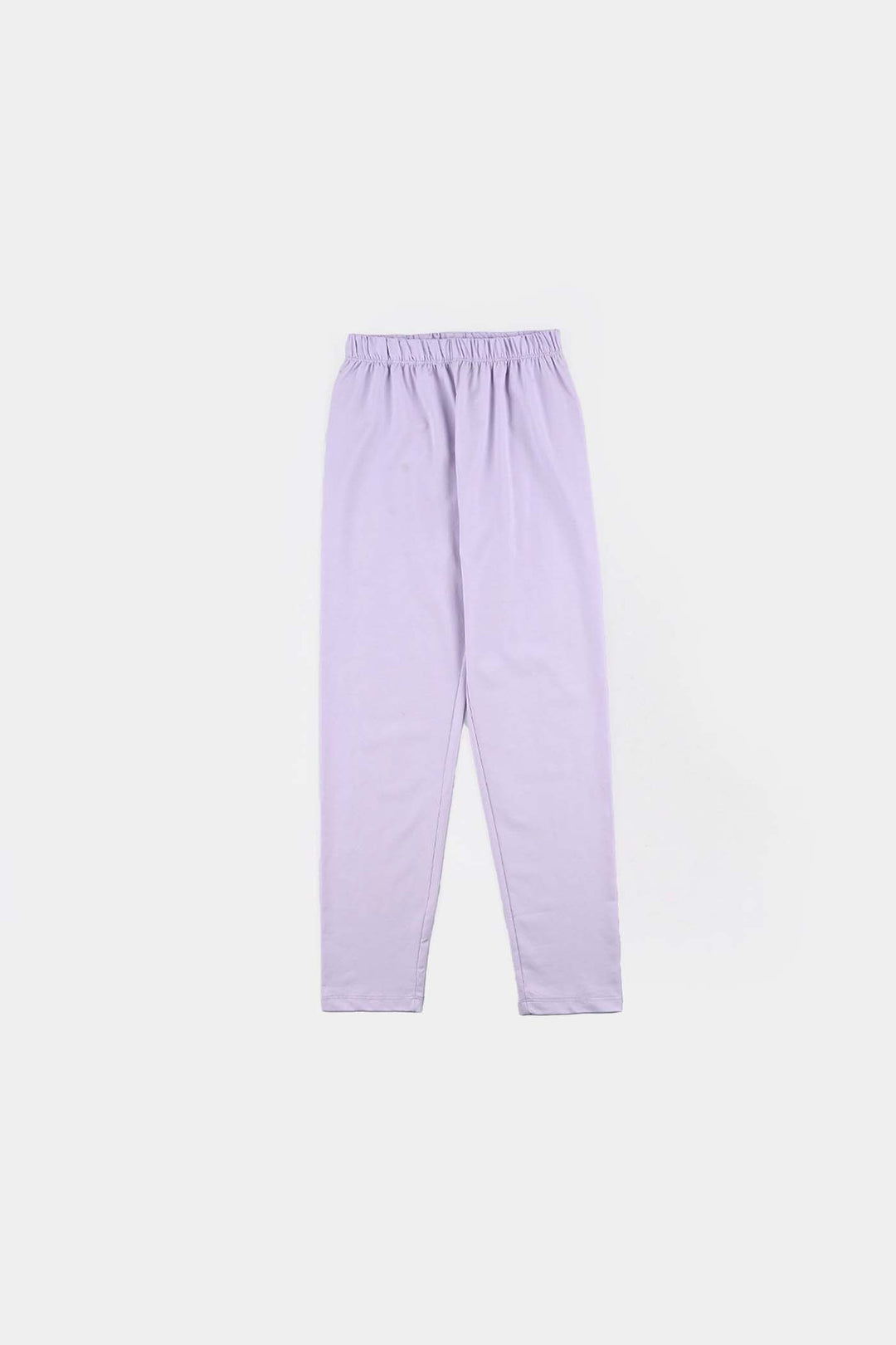 Girls Poly Cotton Jersey Night Suit - Purple