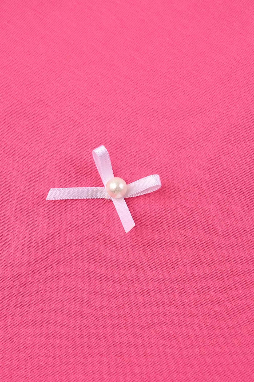 Girls Jacquard Jersey T-Shirt F/S BOWS-PINK
