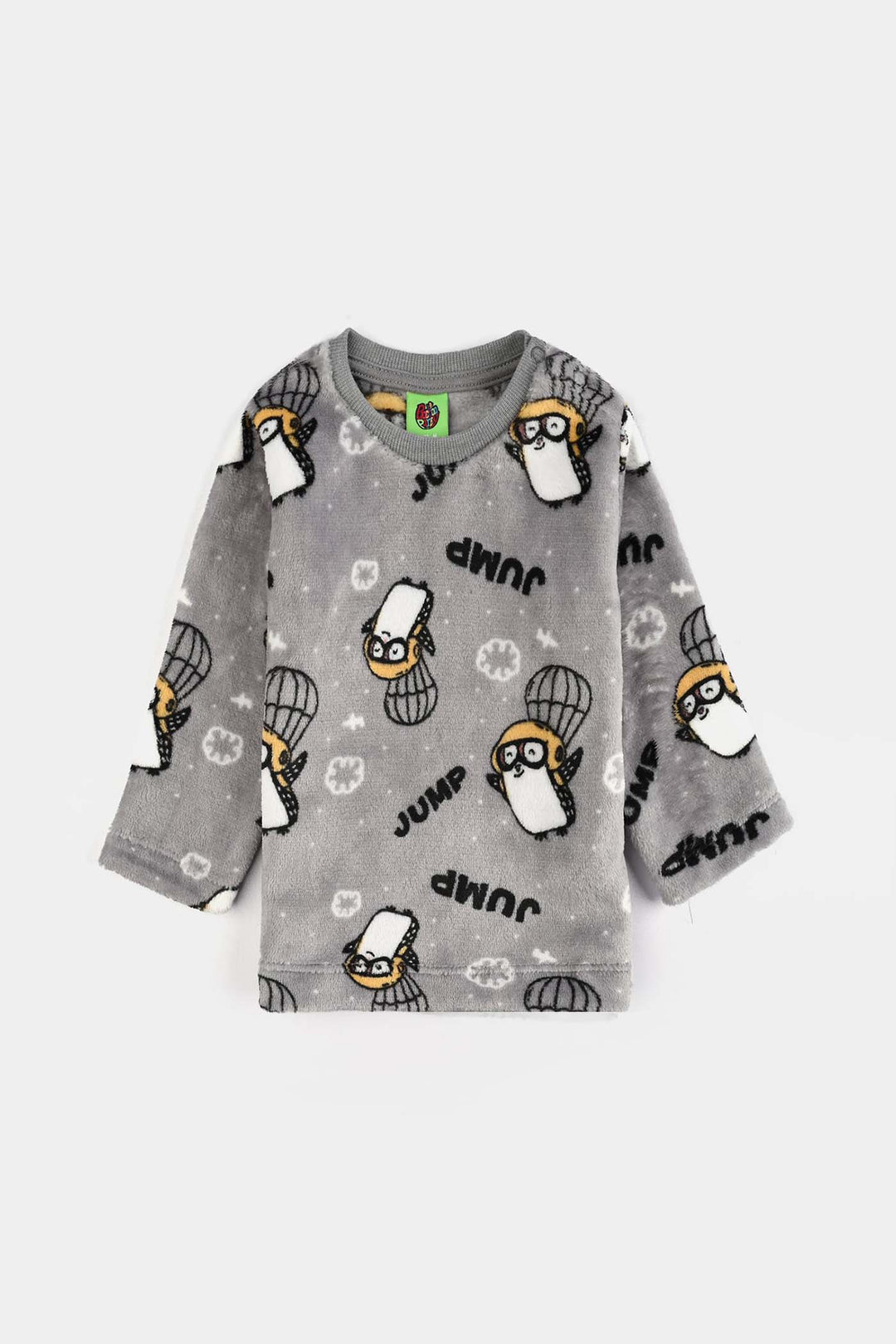 Infant Boys Sherpa Suit PENGUIN-GREY