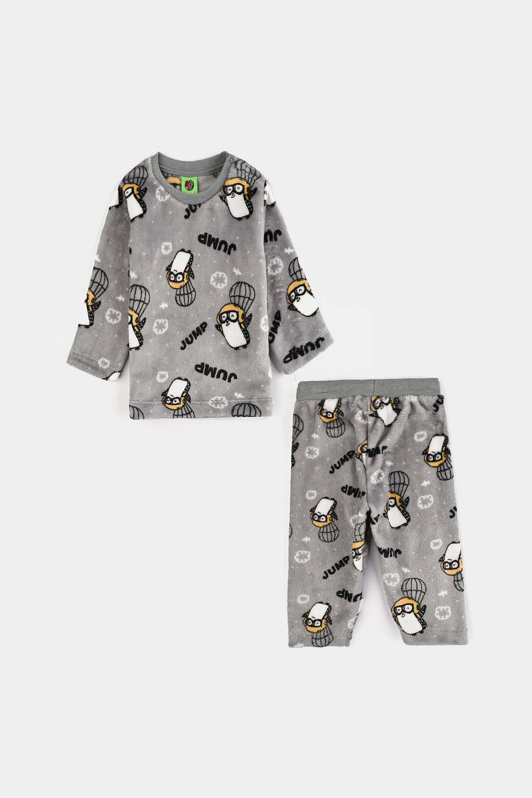 Infant Boys Sherpa Suit PENGUIN-GREY