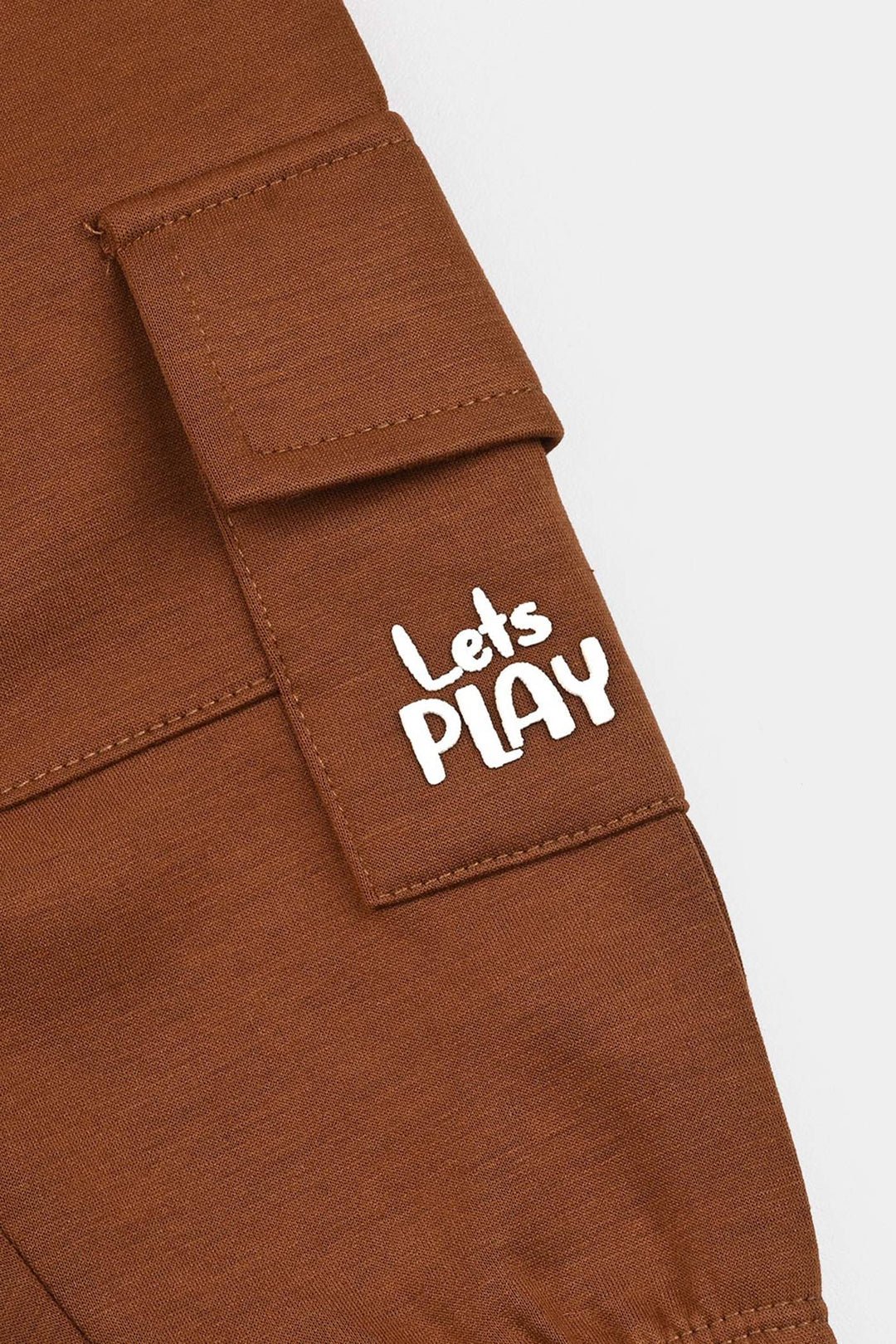 Infant Boys Microfiber Interlock Pajama LETS PLAY-BROWN