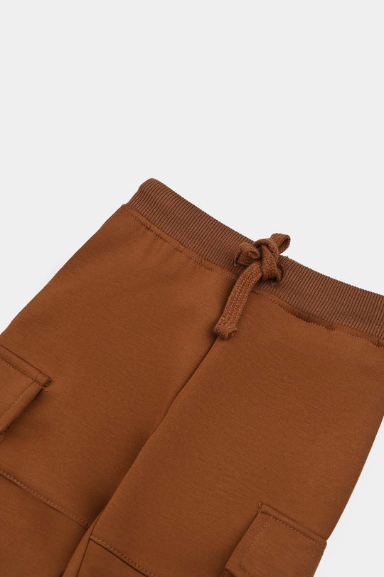 Infant Boys Microfiber Interlock Pajama LETS PLAY-BROWN