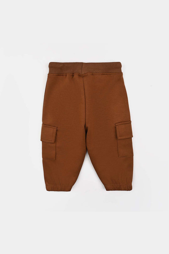 Infant Boys Microfiber Interlock Pajama LETS PLAY-BROWN