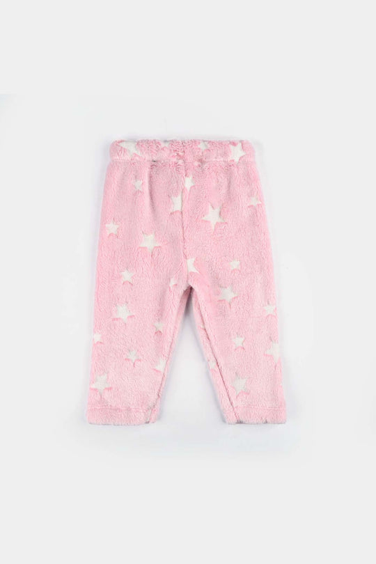 Infant Girls Sherpa Suit - Pink