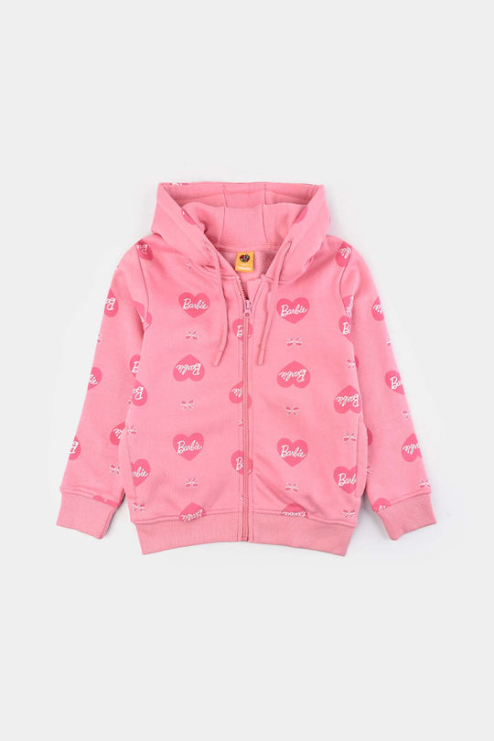 Girls Fleece Jacket-Candy Pink