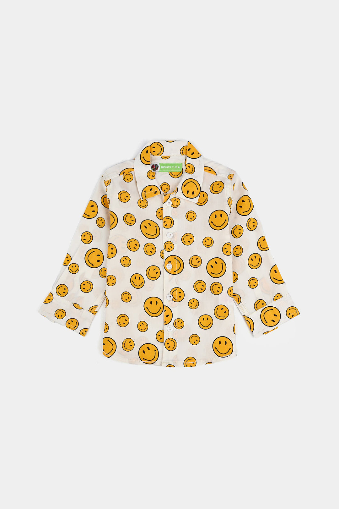 Infant Boys Cotton Poplin Suit-Smile - Off White