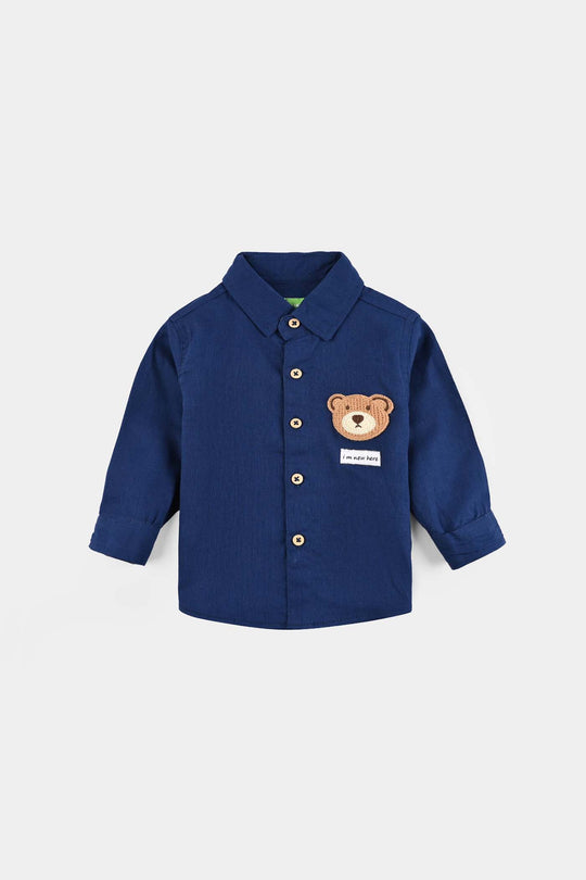 Infant Boys Cotton Suit-Im New Here-BLUE