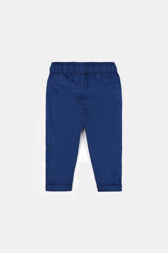 Infant Boys Cotton Suit-Im New Here-BLUE