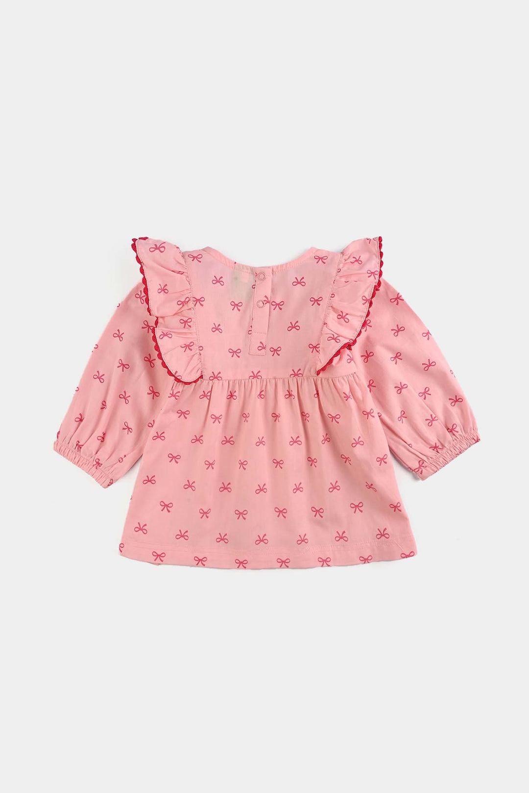 Infant Girls Cotton 2 Pc Suit-Knot IT-Light Pink