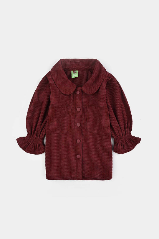 Infant Girls Corduroy 2 Pc Suit-Mini Chic-MAROON