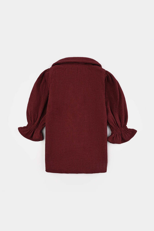 Infant Girls Corduroy 2 Pc Suit-Mini Chic-MAROON