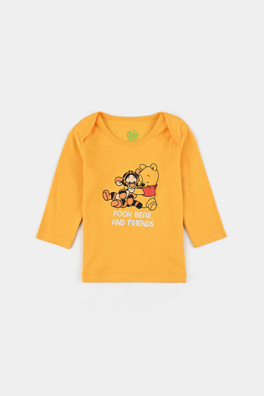 Infant Boys Cotton Interlock T-Shirt F/S Pack OF 3-Yellow/White