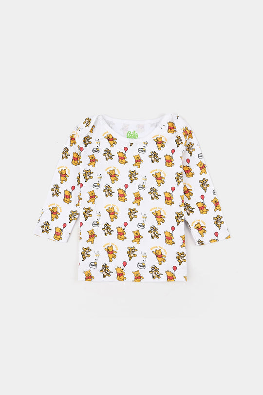 Infant Boys Cotton Interlock T-Shirt F/S Pack OF 3-Yellow/White