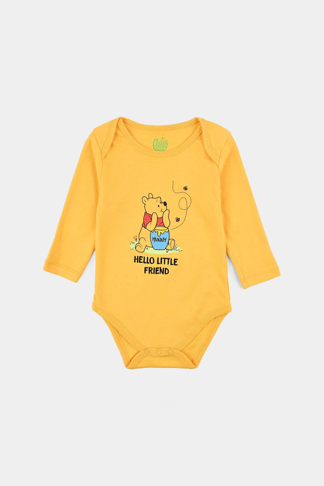 Infant Boys Cotton Interlock Basic Romper F/S Pack OF 3-Yellow/White