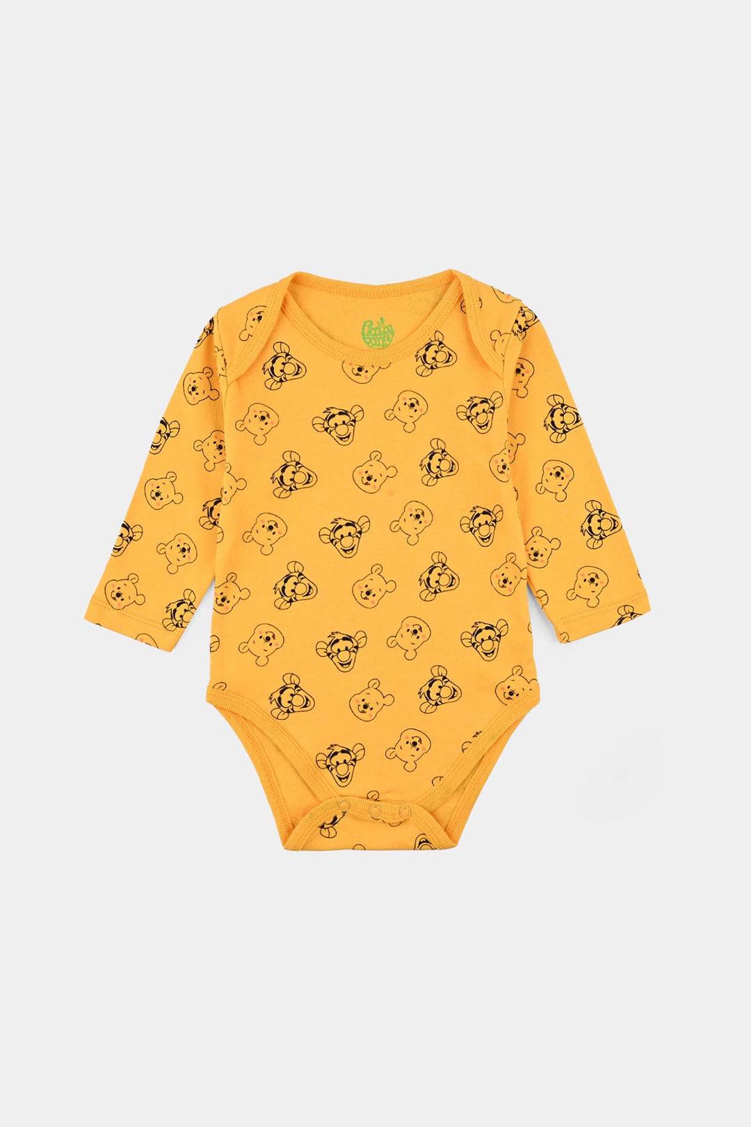 Infant Boys Cotton Interlock Basic Romper F/S Pack OF 3-Yellow/White