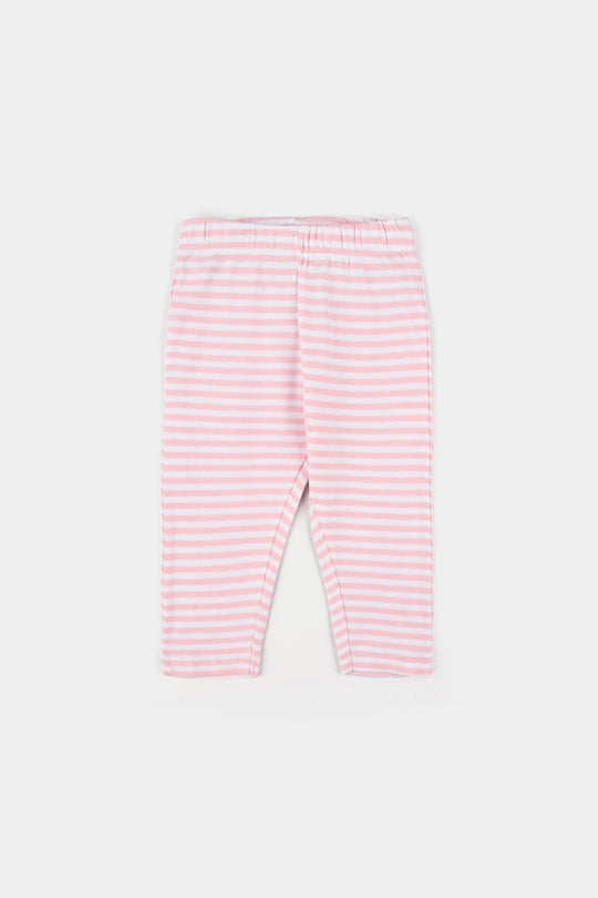 Infant Girls Cotton Interlock Bambi Pyjama Pack OF 3 - Pink.White