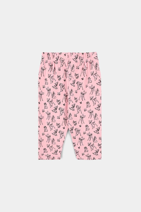 Infant Girls Cotton Interlock Bambi 3 Piece Suit - Pink/White