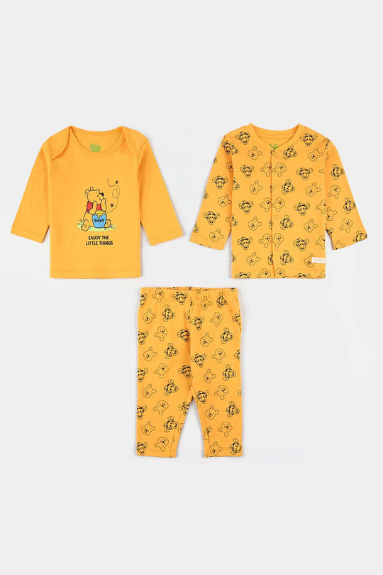 Infant Boys Cotton Interlock 6 Piece Set - Yellow