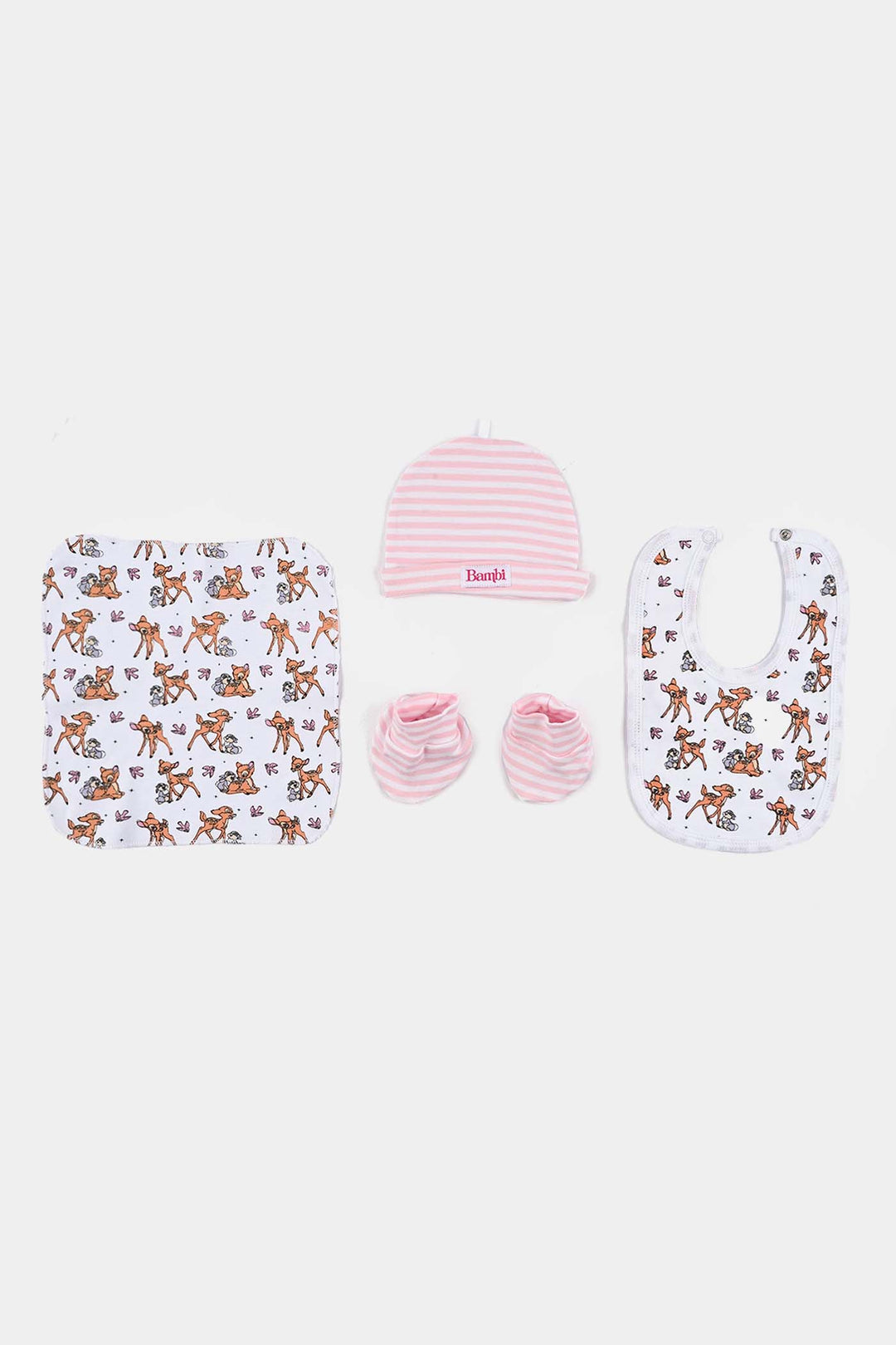 Infant Girls Cotton Interlock Bambi 6 Piece Set - White