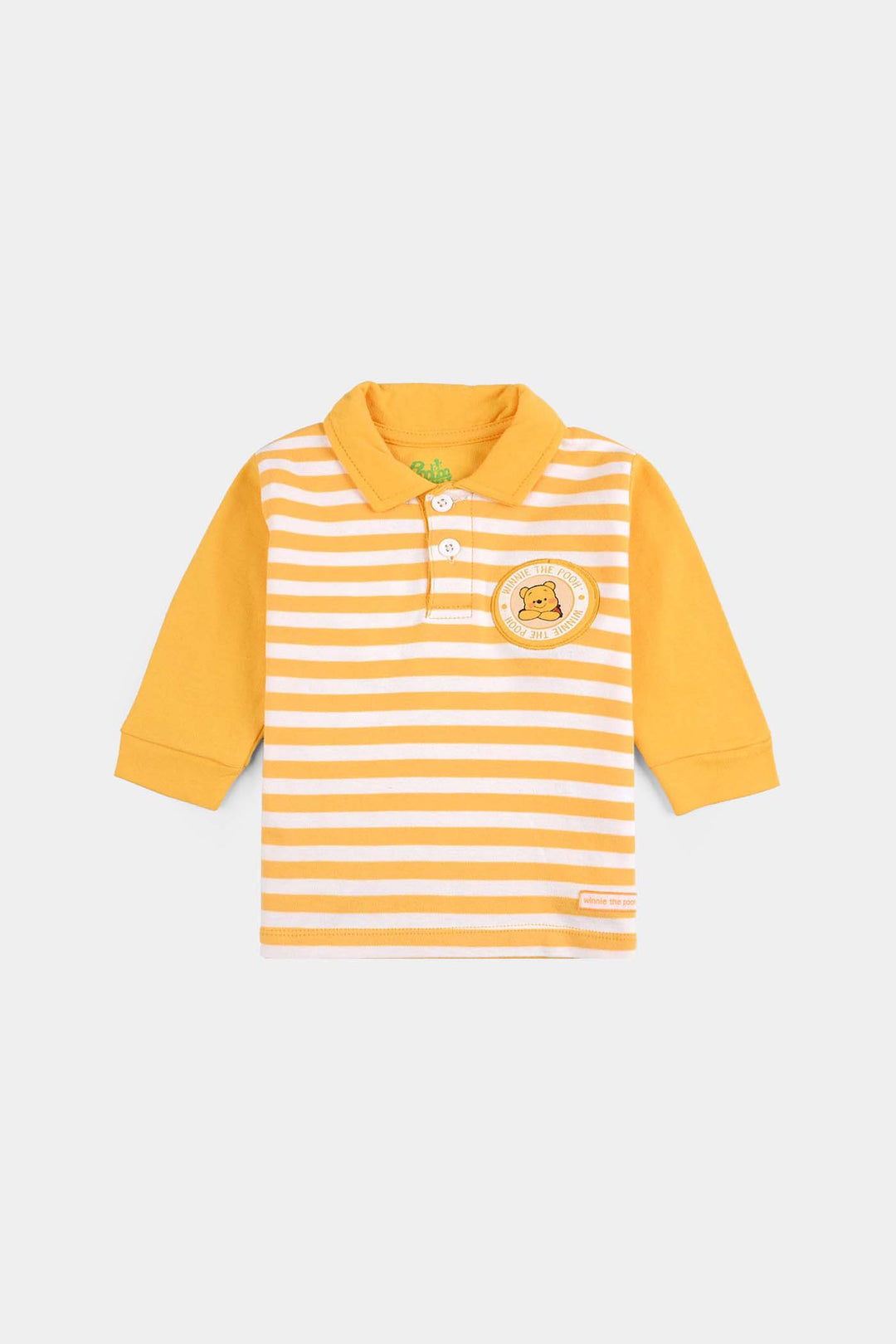 Infant Boys Cotton Interlock Pant + Tee F/S-Yellow