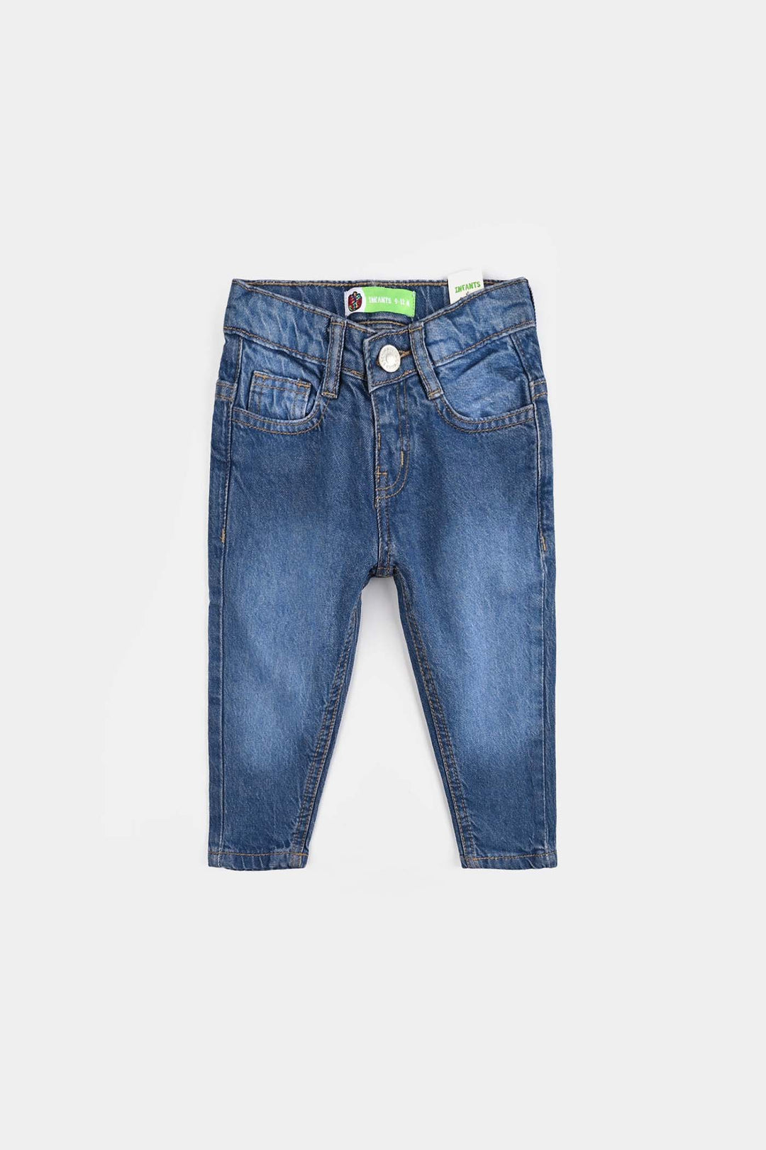 Infant Boys Cotton Interlock Pant + Tee F/S-Yellow