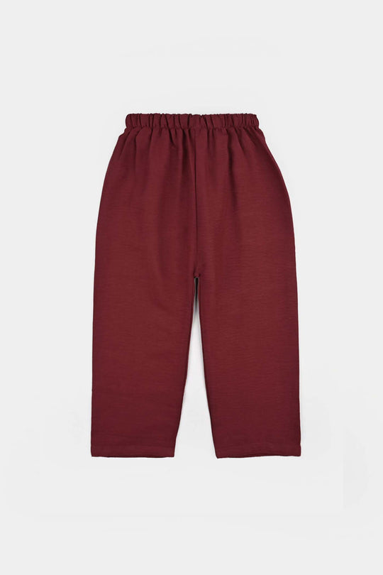 Girls Viscose Woven Nightwear-Basic-Red