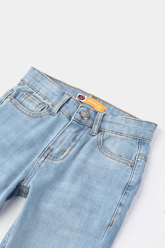 Girls Denim rigid Basic Pants - Light Blue