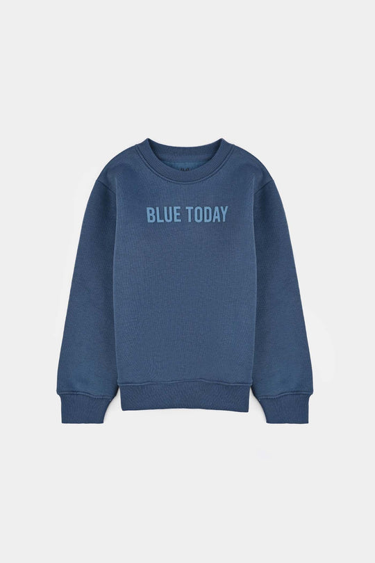 Boys Fleece Sweatshirt Blue Today-Stellar