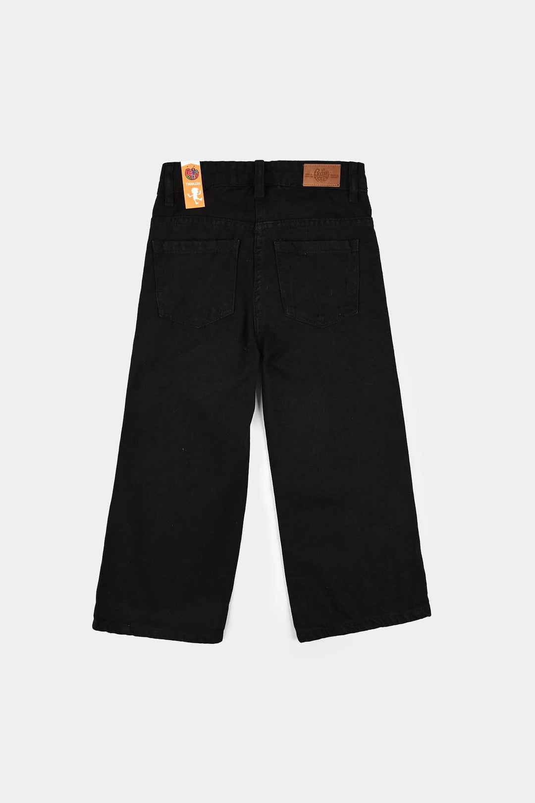 Girls Denim Stretch Pant Black Pearls-BLACK