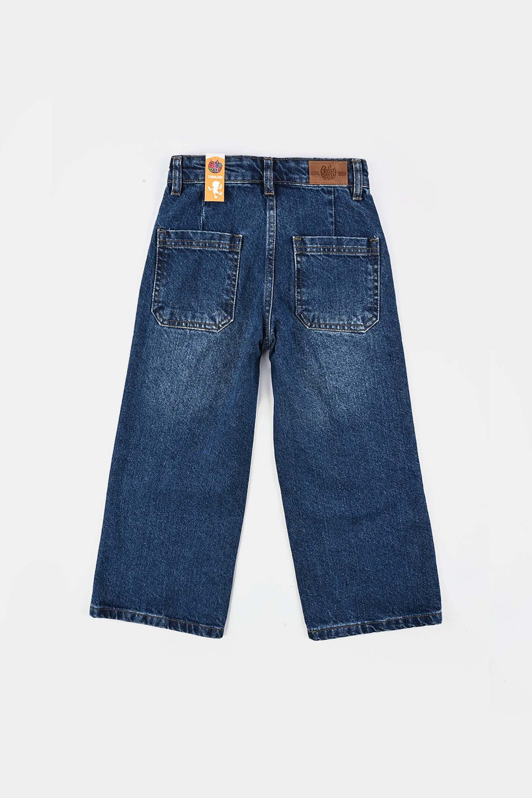 Girls Denim Stretch Pant Emb Star - DARK BLUE