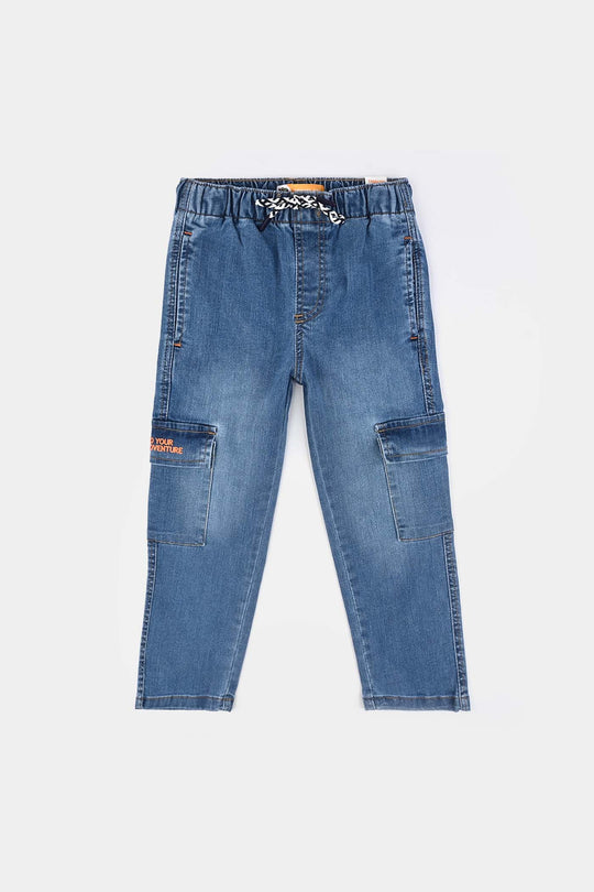 Boys Denim Stretch Pant Adventure-Ice Blue