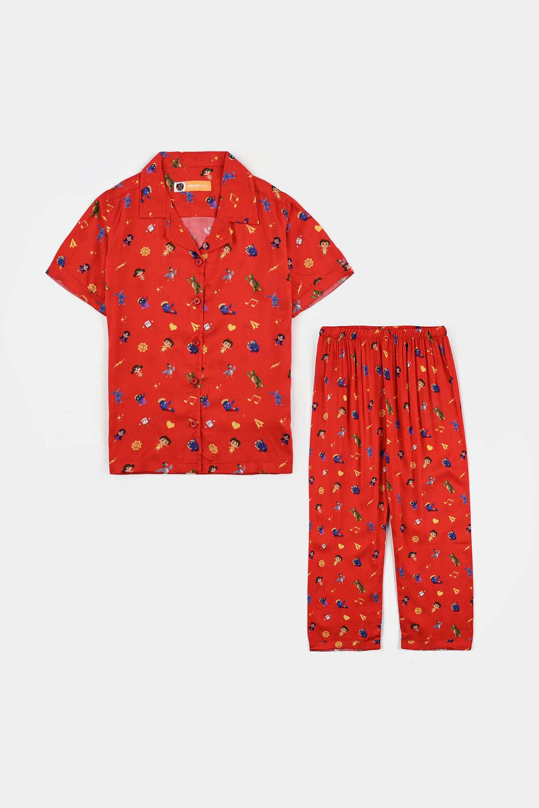 Girls Viscose Nightwear - Red