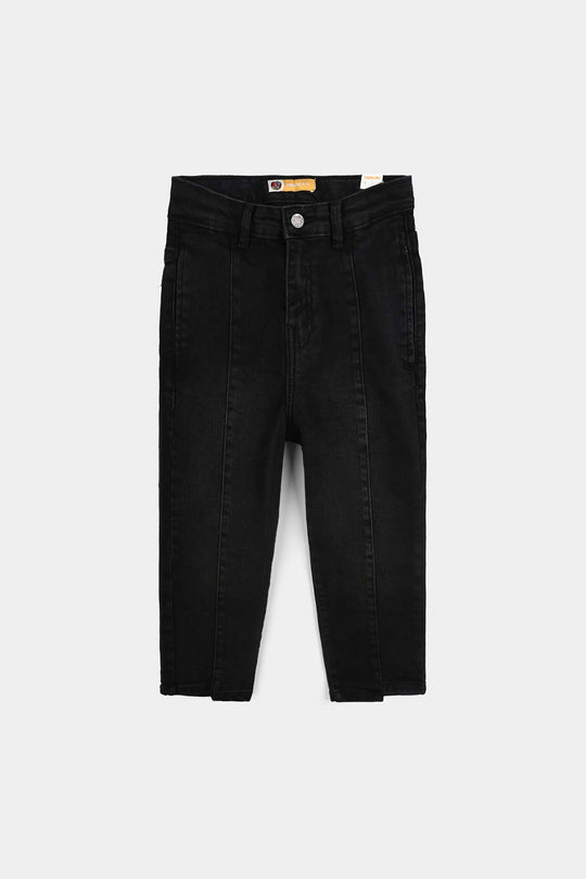 Boys Denim Stretch Pant Black Cut And Sew-BLACK