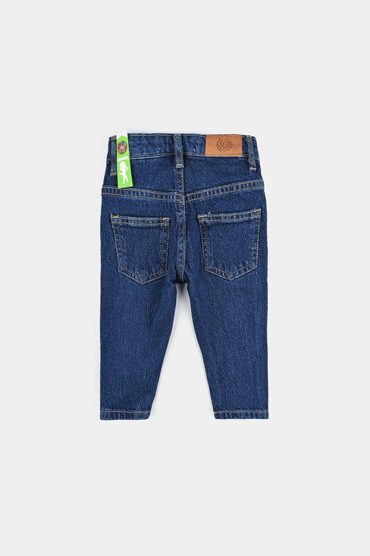 Infant Girls Denim Stretch Pant Basic - DARK BLUE
