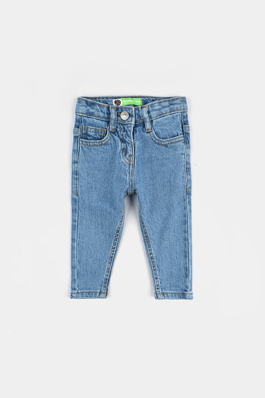 Infant Girls Denim Stretch Pant Basic - LT.Blue