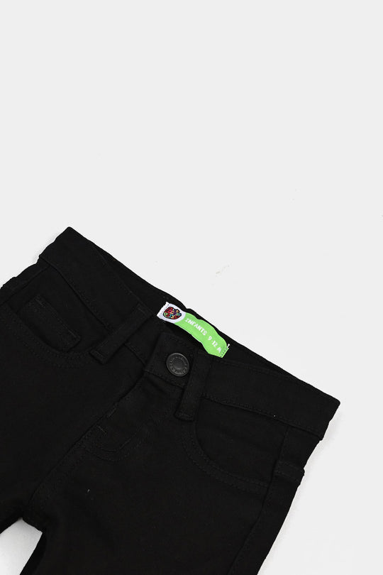 Infant Girls Denim Stretch Pant Basic - BLACK