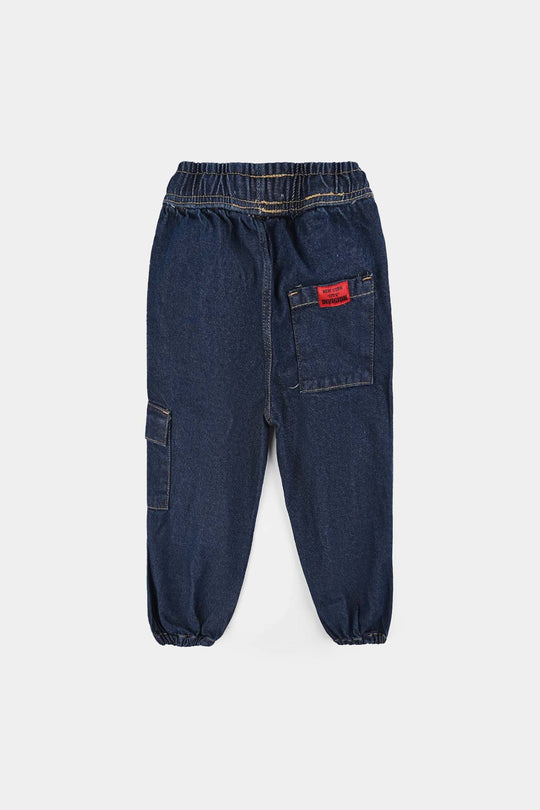 Boys Denim Stretch Pant City Division-DARK BLUE