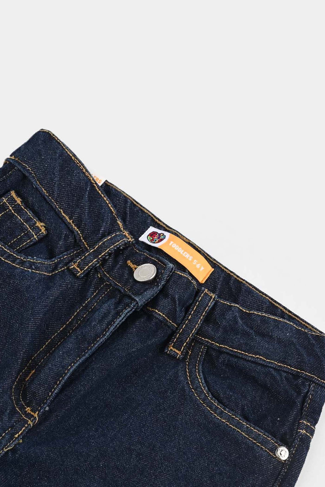 Girls Denim Stretch Pant Wide Leg-DARK BLUE