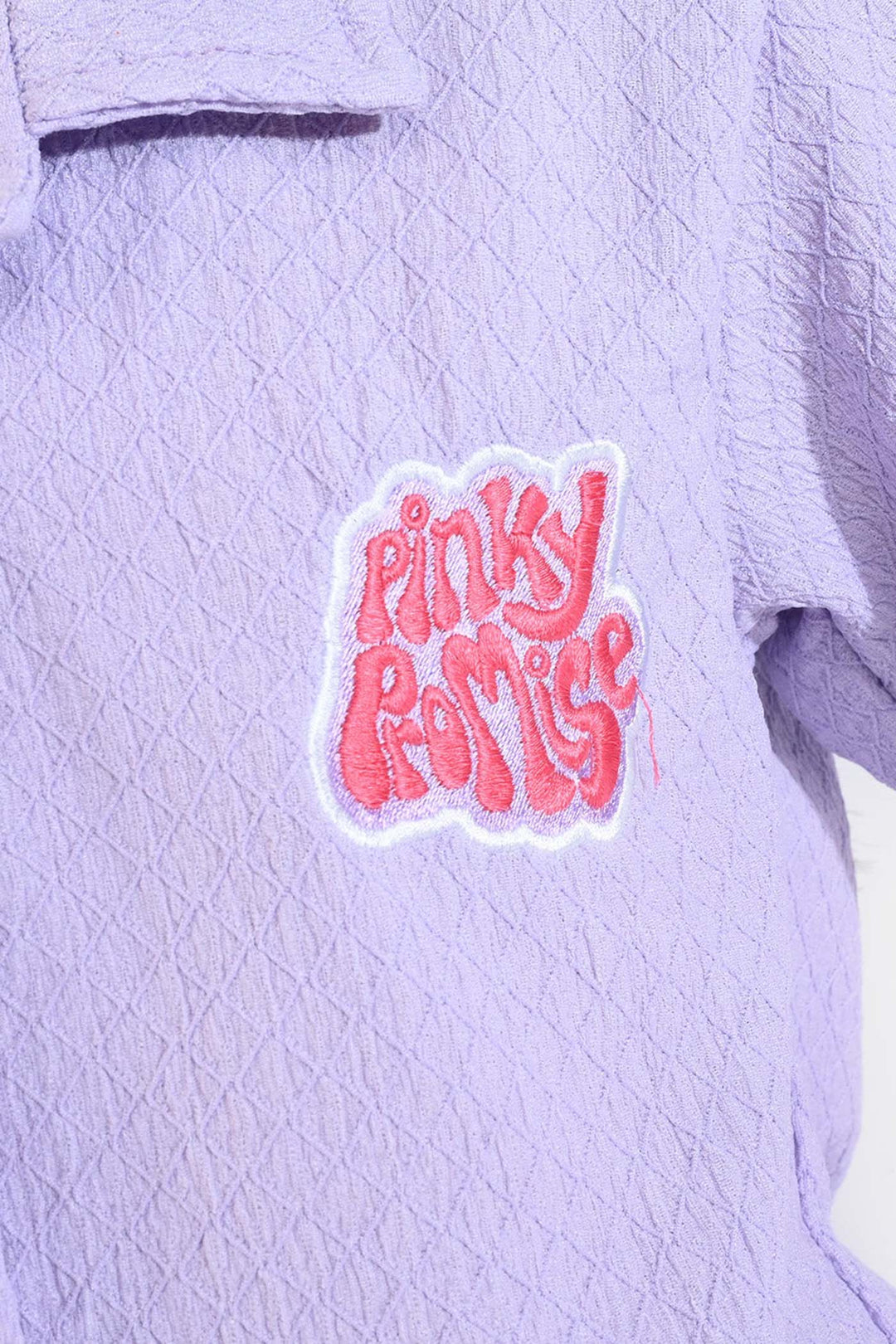 Girls Poly Crinkle 2 Piece Suit Pink Promise - LAVENDER