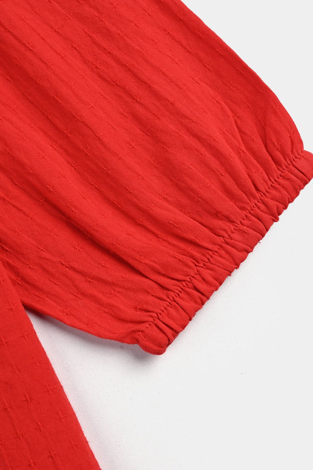 Girls Cotton Casual Top Fire - Red