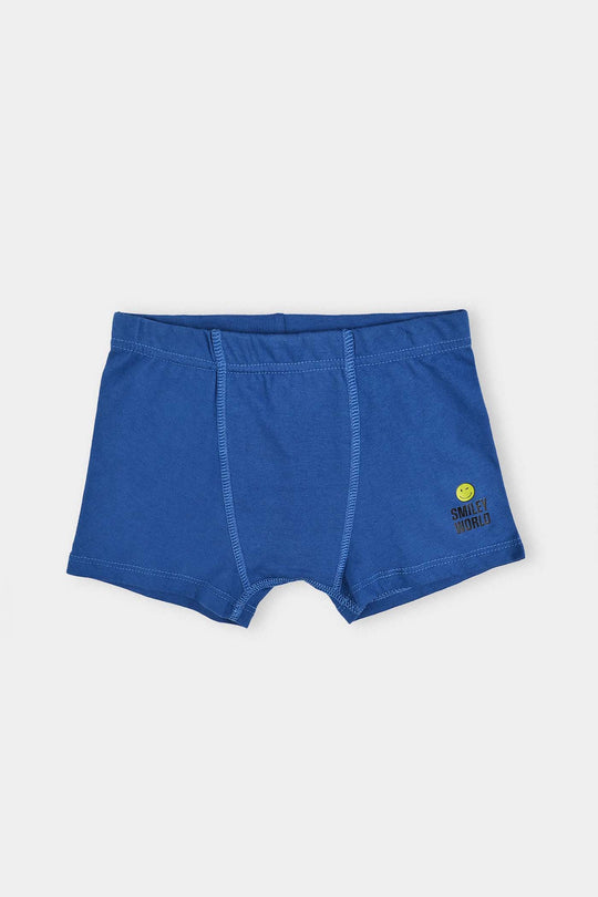 Boys Cotton Jersey Boxer - Pack Of 2 (Blue/Yellow)