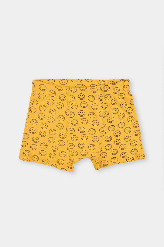Boys Cotton Jersey Boxer - Pack Of 2 (Blue/Yellow)