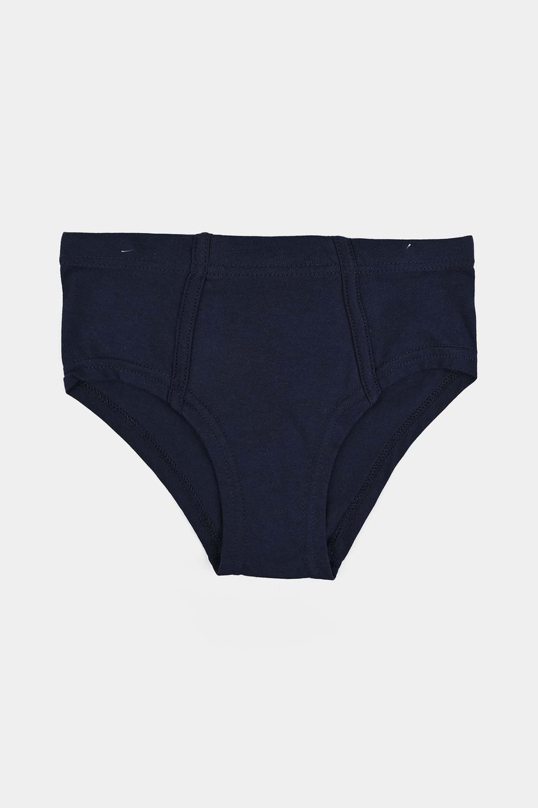 Boys Cotton Jersey Basic Brief - Pack Of 2 (White/Navy)