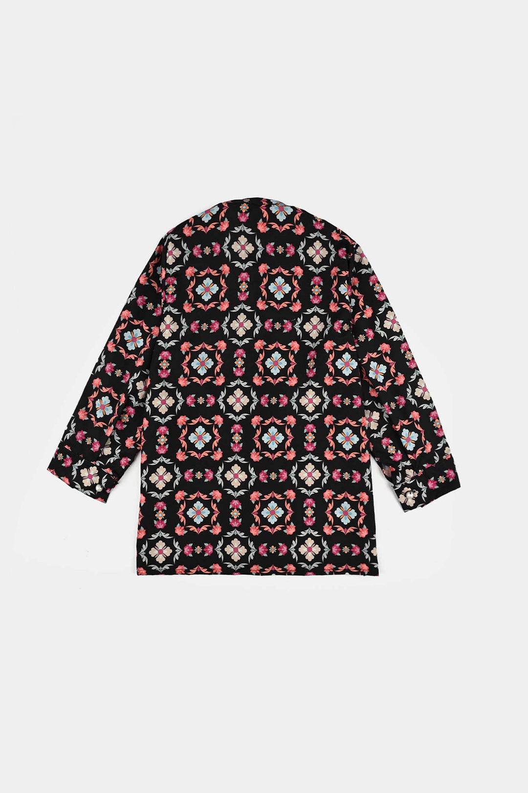 Girls Poly Net Co-Ord Set Wonder-BLACK