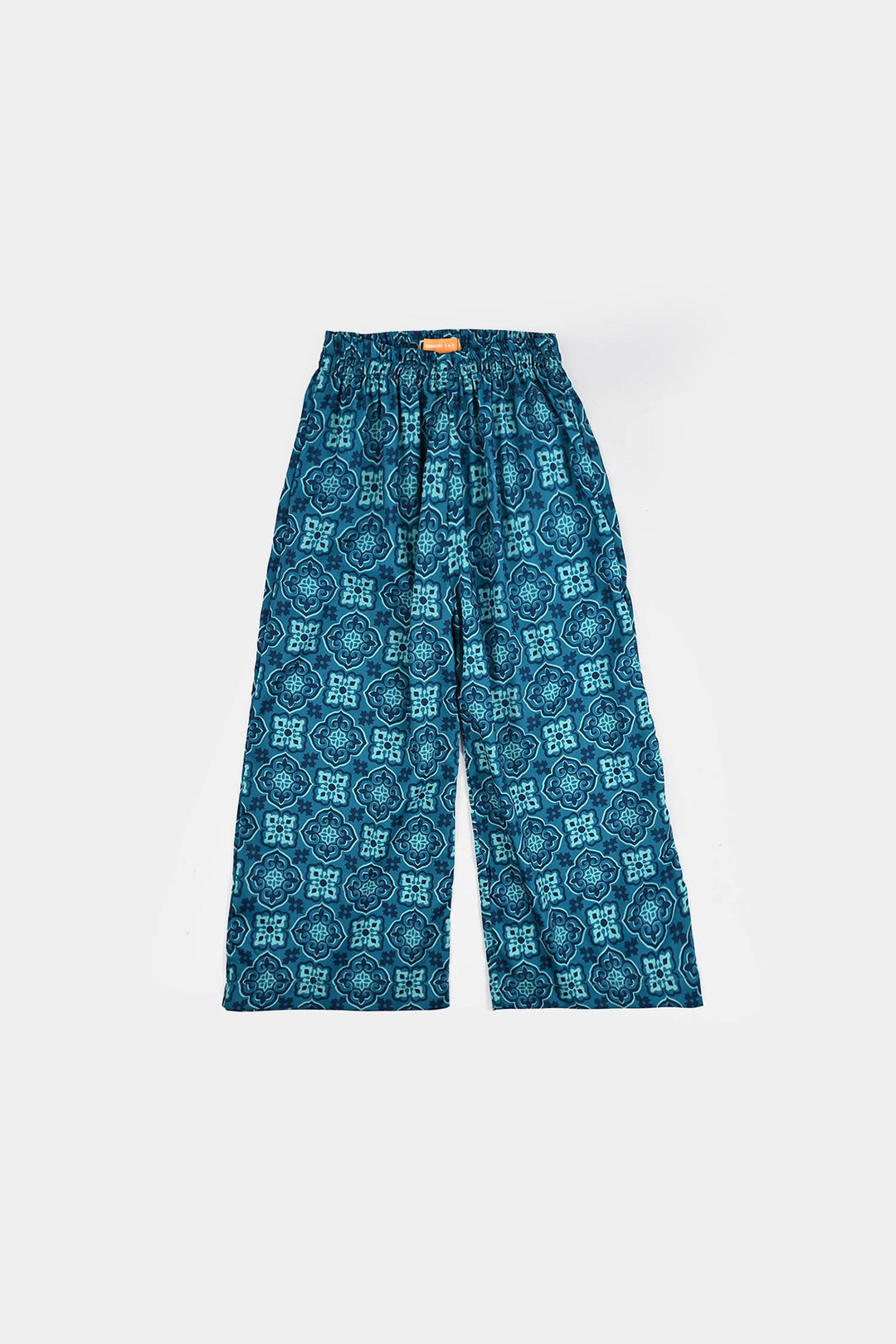 Girls Poly Net Co-Ord Set Mosaic-LIGHT BLUE