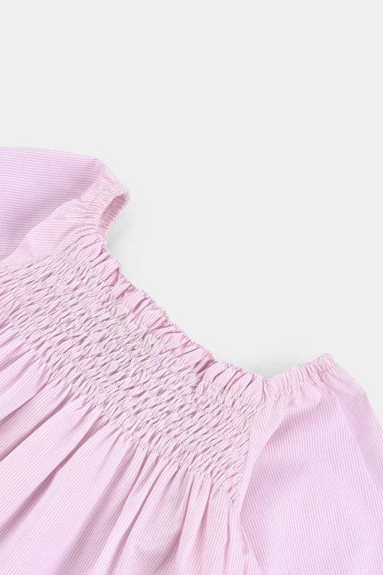 Infant Girls Cotton Casual Top Stripes - Pink