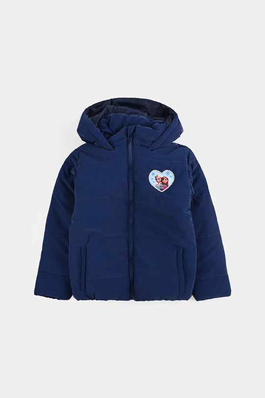 Girls Quilted Jacket F/S -NAVY