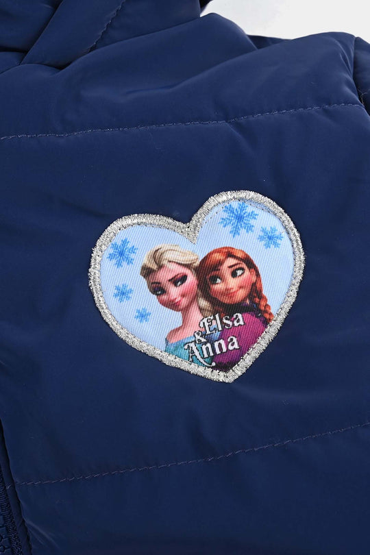 Girls Quilted Jacket F/S -NAVY