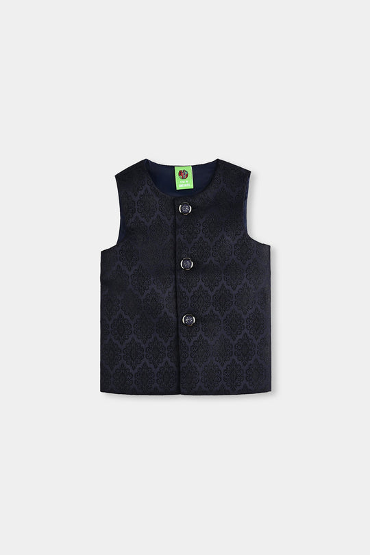 Infant Boys Poly Viscose Waist coat (Royal)-NAVY